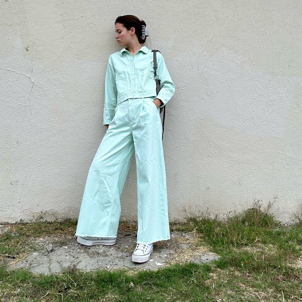 Turquoise Aligne Jean Set size EU38 and pants 28, worn twice